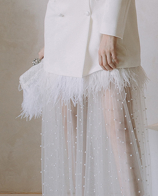 Нежное свадебное платье пудрового оттенка с расшивкой кружевом Платье Айлин 28 000 руб