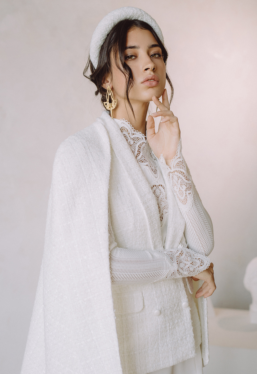 Нежное свадебное платье пудрового оттенка с расшивкой кружевом Платье Айлин 28 000 руб